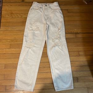 Urban Outfitters BDG off white/ cream colored jeans with rips